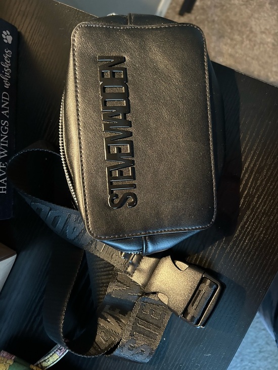 Steve Madden Handbags - Black Belt Bag with Steve Madden Logo